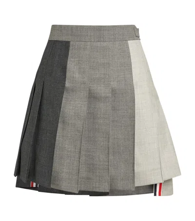 THOM BROWNE PLEATED MINI SKIRT