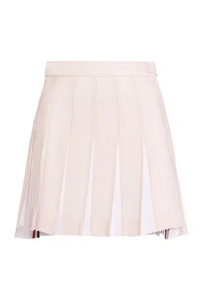 Thom Browne Pleated Mini Skirt In Pink