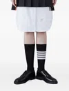 Thom Browne Wool Fresco Pleated Mini Skirt In White