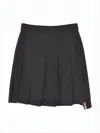 Thom Browne Pleated Mini Skirt With Structured Silhouette And Subtle Logo In Black