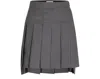 Thom Browne Rwb Pleated Mini Skirt In Black