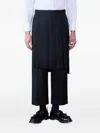Thom Browne Pleated-panel Trousers In Black