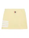 Thom Browne Pleated Pointelle Mini Skirt In Yellow