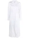 Thom Browne Pleated Poplin Shirtdress In White