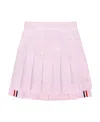 Thom Browne Pleated Rwb Skirt In Pink