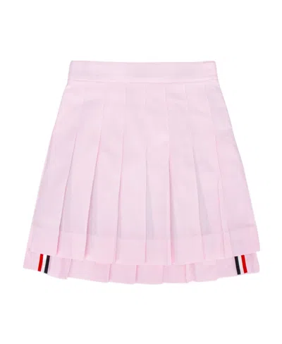 Thom Browne Pleated Rwb Skirt In Pink