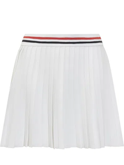 Thom Browne Pleated Mini Skirt In White