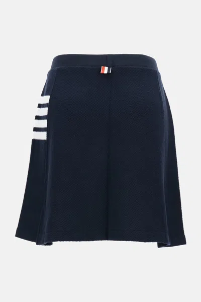 Thom Browne Pleated Skirt In Blue