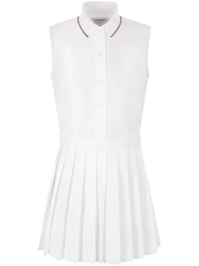 THOM BROWNE PLEATED SKIRT DRESS