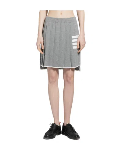 Thom Browne Pleated Skirt In Gray