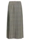 Thom Browne Houndstooth-pattern Pleated Midi Skirt In Multi