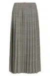 Thom Browne Houndstooth-pattern Pleated Midi Skirt In Multi