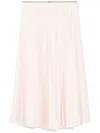 Thom Browne Pleated Slip Skirt In 粉色