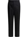 Thom Browne Straight-leg Trousers In Wool-mohair Blend In Black