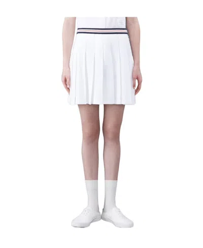 Thom Browne Pleated Tennis Skirt In White