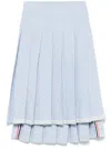 Thom Browne Mittellanger Tweed-rock Mit Falten