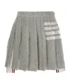Thom Browne Pleated Tweed Skirt Skirts Gray In Gray