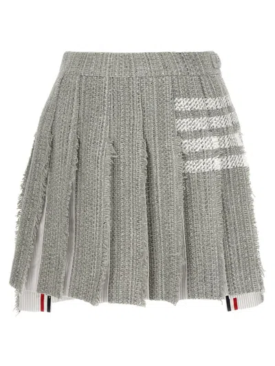 THOM BROWNE THOM BROWNE PLEATED TWEED SKIRT