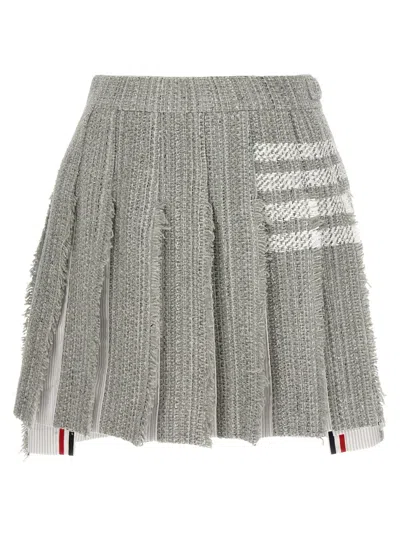 THOM BROWNE THOM BROWNE PLEATED TWEED SKIRT