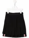 Thom Browne Super 120s Twill Pleated Mini Skirt In Black