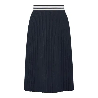 Thom Browne Plisse Merino Wool Silk Skirt Women In Black