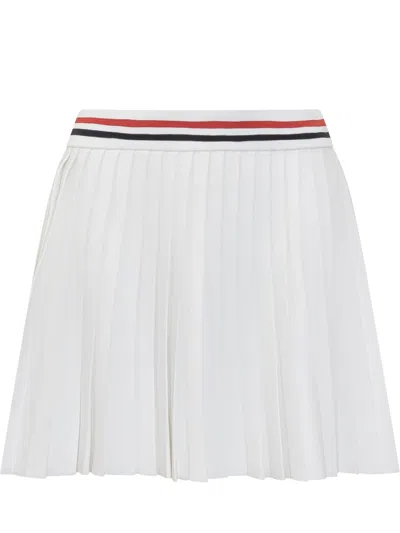 Thom Browne Plissé Mini Skirt In White
