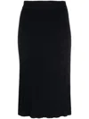 Thom Browne Virgin Wool Plisse Midi Skirt In Blue
