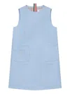 Thom Browne Pocket-detailed Sleeveless Dress In Blue