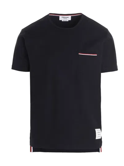 Thom Browne Pocket Jersey T-shirt In Black