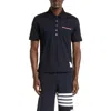 Thom Browne Pocket Polo In Blue