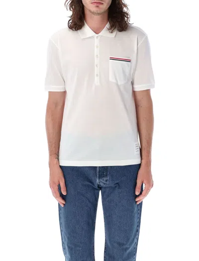 THOM BROWNE POCKET POLO IN FINE MERCERIZED PIQUE