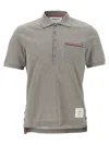 Thom Browne Pocket Polo Lt Grey In Gray