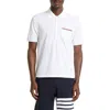 Thom Browne Cotton Polo Shirt Short Sleeves In White