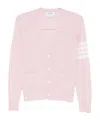 Thom Browne Pocket Stripe Sweater In Pink
