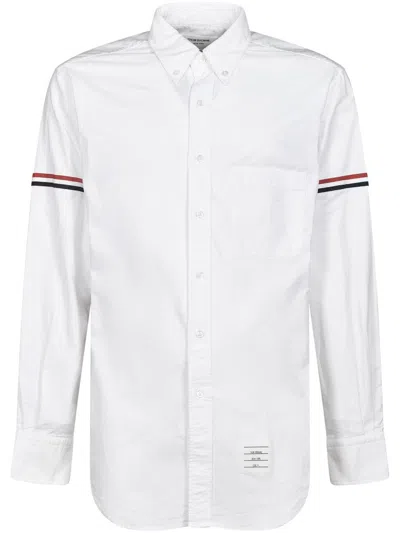 THOM BROWNE POINT COLLAR SHIRT WITH GG ARMBAND DETAIL