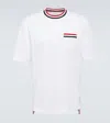 Thom Browne Ss Rwb Pocket Tee In White