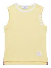 Thom Browne Pointelle Cotton Tank Top In Neutral