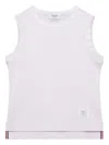 Thom Browne Pointelle Cotton Tank Top In Pink