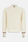Thom Browne Pointelle Fair Isle Crew Neck Pullover In Neutral