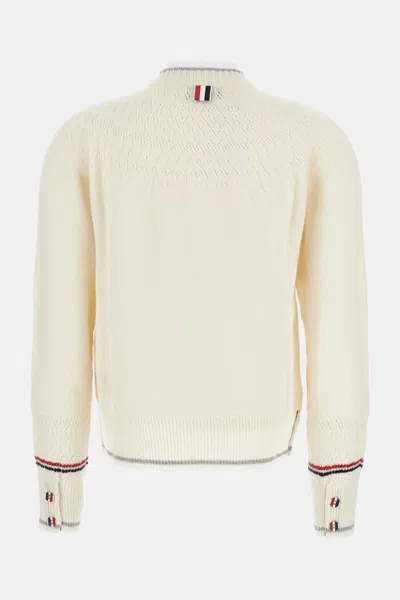 THOM BROWNE POINTELLE FAIR ISLE CREW NECK PULLOVER