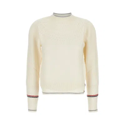 Pre-owned Thom Browne Pointelle Fair Isle Crew Neck 'white' | Women's Size 40