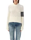 THOM BROWNE POINTELLE RIB STITCH BOXY PULL