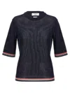 Thom Browne Pointelle Sweater In Blue