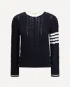 Thom Browne Cable-knit Pointelle-stitch Jumpers In Black
