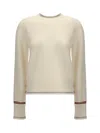 Thom Browne Pointelle Wool Sweater In Neutral