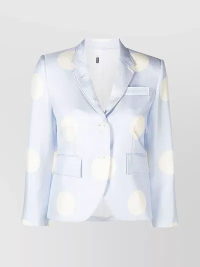 THOM BROWNE POLKA-DOT PRINT SILK BLAZER