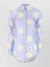 Thom Browne Polkadot Print Silk Shirt