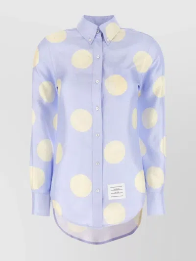 THOM BROWNE POLKADOT PRINT SILK SHIRT