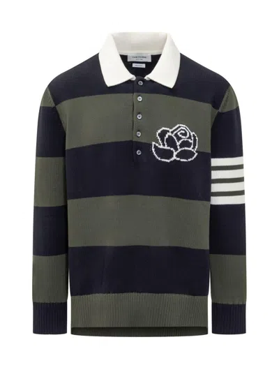 Thom Browne Polo 4-bar Rose