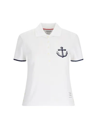 Thom Browne Polo "anchor" In White